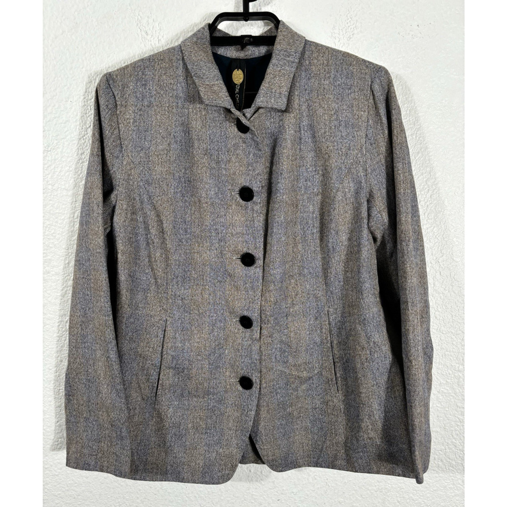 Feral Childe Blazer Size M Multicolor Long‎ Sleeve Button Up Cotton Pockets